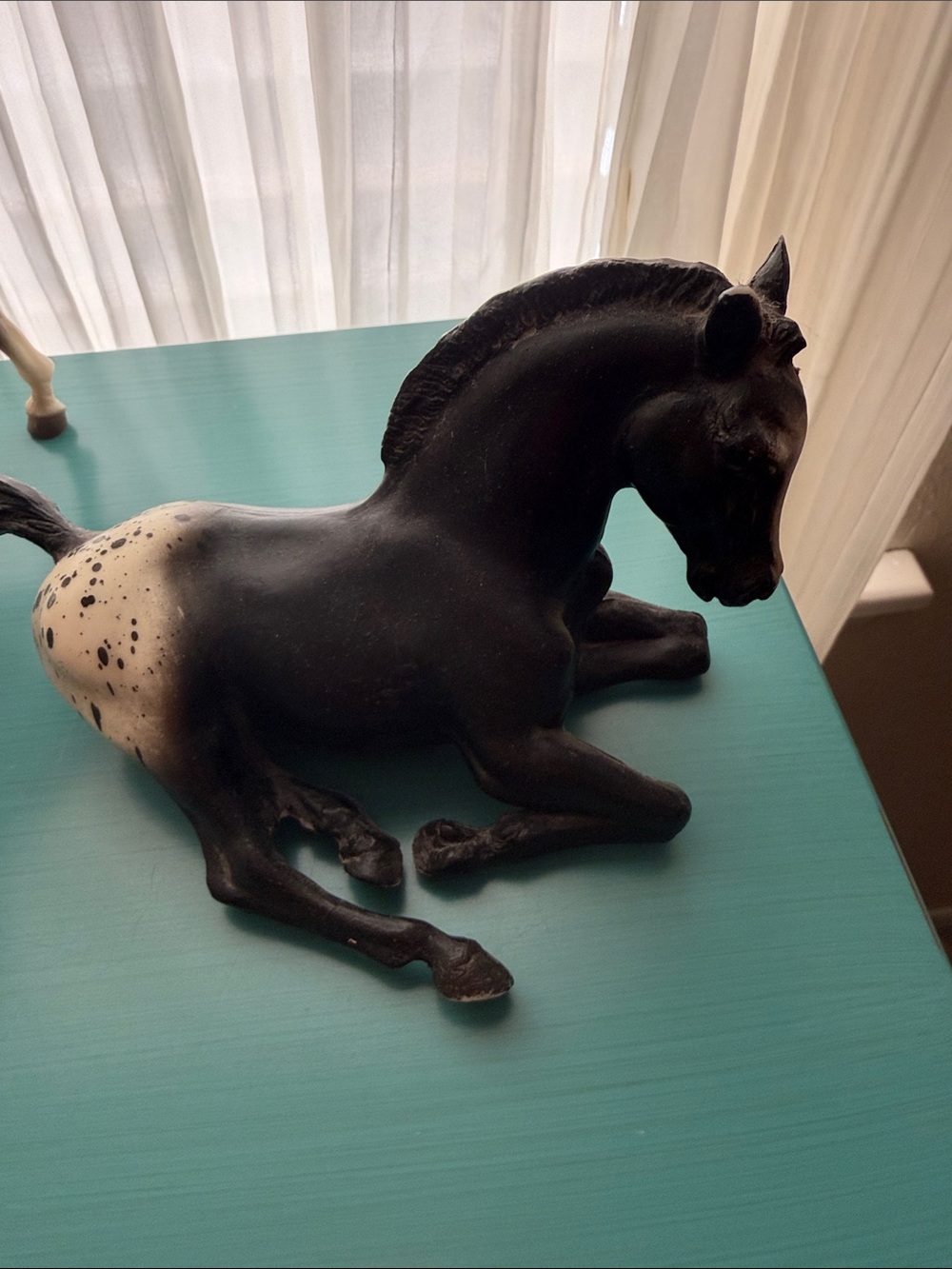 Breyer-Black and White Appaloosa Horse Figurine